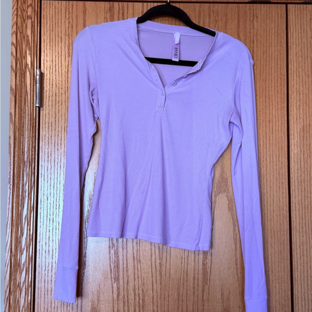 SKIMS PINK Women's  Long Sleeve Top